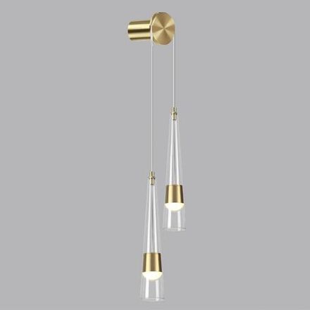 5043/24WL L-VISION ODL24 301 глянц.золото/прозрачный/металл/стекло Бра LED 24W 3000K 2536Лм LUMP