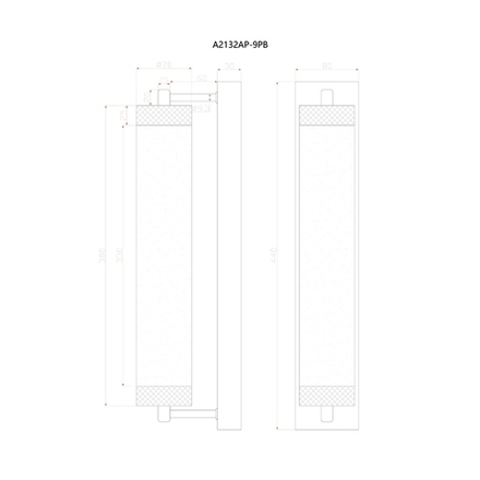 Настенный светильник Arte Lamp GALAXY A2132AP-9PB, 1хLED