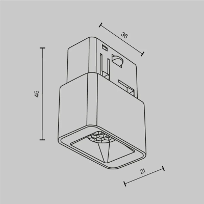 Трековый светильник Точки / Points S Exility 4000K 2Вт 24°, TR100-2-2W4K-S-B. TM Maytoni