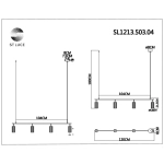 SL1213.503.04 Светильник подвесной ST-Luce Белый/Белый GU10 4*5W 4000K