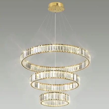 5015/88L L-VISION ODL23 589 золотой/прозрачный металл/хрусталь Люстра LED 88W 4000K 8800Лм VEKIA