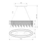 Умный подвесной светильник с прозрачным хрусталем 60159/10 хром, E14х10