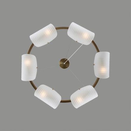 6571/6 NEOCLASSI LN25 медный/белый/металл/стекло Люстра E14 6*60W 220V FIORO