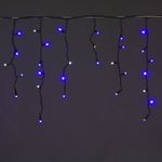 A-057A BL/W FLASH гирлянда светодиодная 5х0,6м 180LED в виде "бахрома" , провод черный,морозостойк.