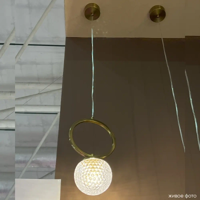 Светильник подвесной Crystal Lux CAROLINA SP1 V1 BRASS 0330/201