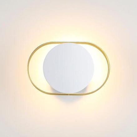 4246/7WW HIGHTECH ODL21 187 бел/золотист/металл Настенный светильник IP20 LED 7W 560Лм 3000K MONDY