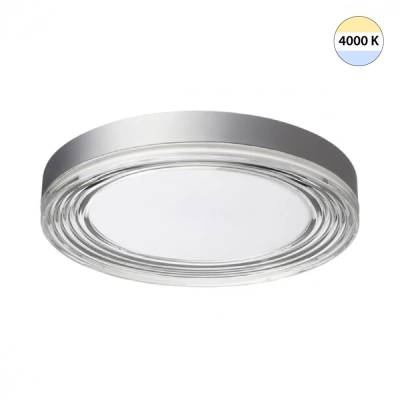7728/76L MITRA LED SN 101 Светильник металл/акрил/серебро/прозрачный LED 76Вт 4000K D400 IP20 INFINITA