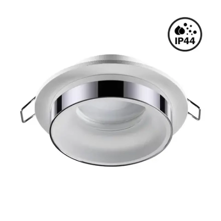 370782 SPOT NT21 595 белый/хром Светильник встраиваемый влагозащищенный IP44 GU10 9W 220V WATER