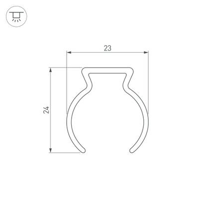 Профиль WPH-FLEX-D22-360deg-1000 (Arlight, Пластик)