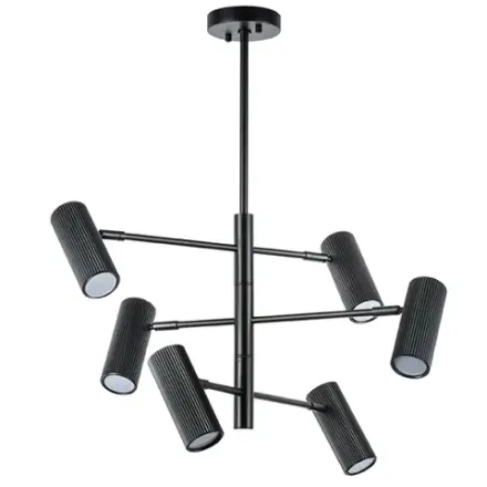 718267 Люстра ROMA 6х28W GU10 (led) MATT BLACK Lightstar