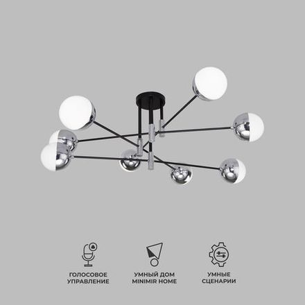 Умная потолочная люстра в стиле лофт 70129/8 хром Smart