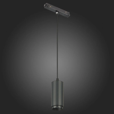 ST357.443.06 Магнитный трековый светильник подвесной ZOOM Черный LED 1*6W 4000K 667Lm Ra>80 10-60° IP20 D60xH120 48V