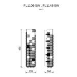 Бра Elegance Gold FL1106-5W, G4х5