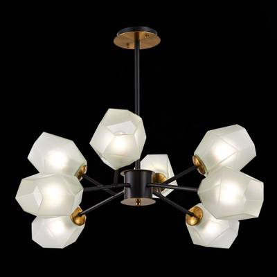 SLE205102-08 Люстра потолочная Латунь, Черный/Белый E27 8*60W