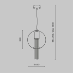 Подвесной светильник Флуссо / Flusso GU10х1, P095PL-01BZ1. TM Maytoni