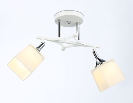 Светильник подвесной TR303062/2 WH/CH/FR белый/хром/белый матовый E27/2 max 40W 560*145*260