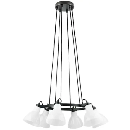 761160 Люстра ACROBATA 6х40W E14 ЧЕРНЫЙ/БЕЛЫЙ Lightstar