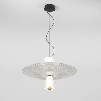 Подвесной светильник с акриловым и стекляными плафонами 40029/1 LED/ белый