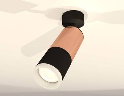 Комплект поворотного светильника XM6302003 SBK/PPG/FR черный песок/золото розовое полированное/белый матовый MR16 GU5.3 (A2210, C6326, A2010, C6302, N6245)