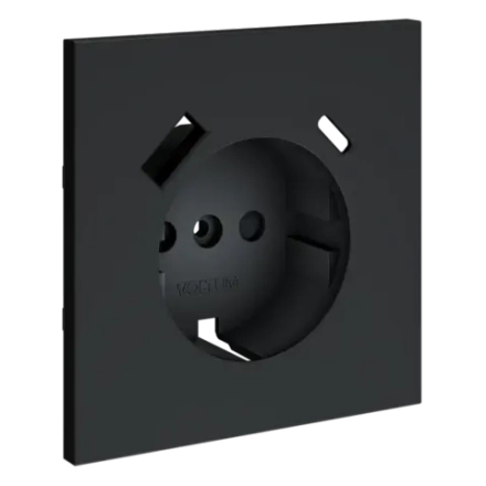 VLS001007 Накладка для розетки с заземлением и защитными шторками, с USB A+C, S70 (графит). (ТМ Maytoni)