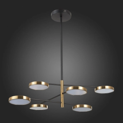 SL1605.413.06 Светильник подвесной ST-Luce Черный/Латунь, Белый LED 6*7,5W 3000K