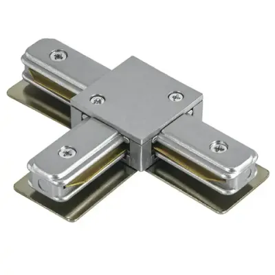 502139 Соединитель трековый однофазный BARRA T-образный СЕРЫЙ Lightstar