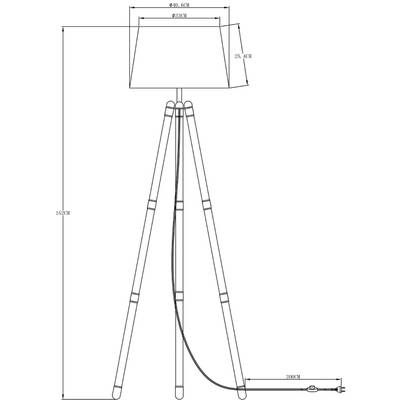 Торшер Arte Lamp WASAT A4023PN-1CC, 1хE27