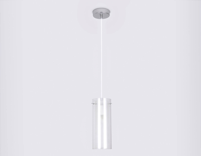 Подвесной светильник TR3672 CH/CL/FR хром/прозрачный/белый матовый E14 max 40W D110*1000