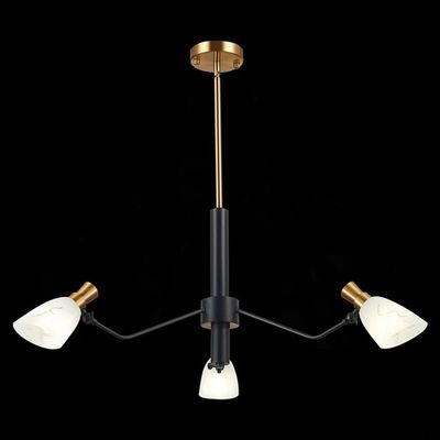 SLE205403-03 Люстра подвесная Черный, Латунь/Белый E14 3*60W