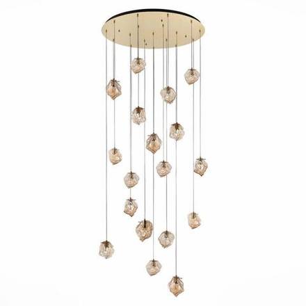 SL1175.303.18 Светильник подвесной ST-Luce латунь/янтарный E14 18*40W