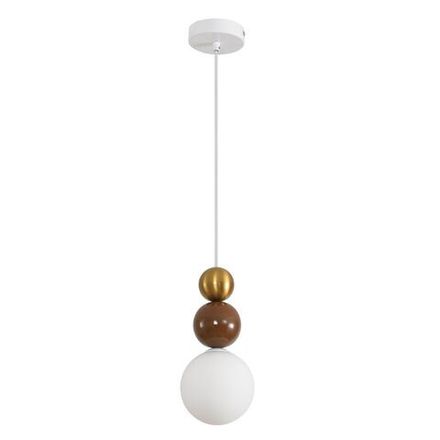 8257/1 SUSPENTIONI LN26 золото/коричнеый/белый, металл/стекло Подвес G9 1*20W 220V BONBONES
