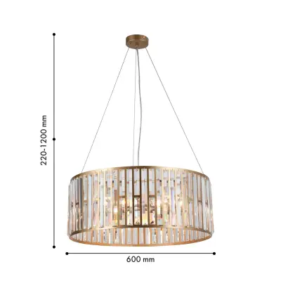 Подвесная люстра Prismata 4483-6P, 6*E14*60W. ТМ F-Promo