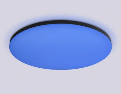 Потолочный светодиодный светильник с Wi-Fi Яндекс Алисой/Tuya/Smart Home/Alexa FZ2005 BK черный IP54 25W 3000K-6500K+RGB D370*55 (ПДУ ИК)