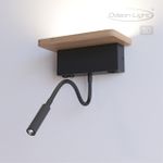 3868/8WL HIGHTECH ODL19 406 св.дерево/дерево Настен. светильник LED 8W 560Лм 3000К USB зарядка WOODY