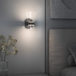 Настенный светодиодный светильник со стеклянным плафоном 201053 LED черный, LED
