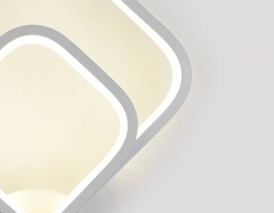 Настенный светодиодный светильник с выключателем FL420 WH белый LED 4200K 20W 280*220*80