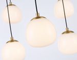 Светильник на штанге LH51001/6+3 SGD/BK/FR золотой песок/черный /белый матовый G9*9 max 28W D750*700