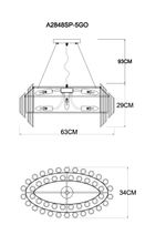 Подвесная люстра Arte Lamp JASTIN A2848SP-5GO, 5хE14