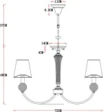 Подвесная люстра Arte Lamp GRACIE A7301LM-6PB, 6хE14
