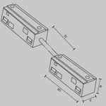 Коннектор питания прямой гибкий 5см Exility белый, TRA034CPC-42W-5-1. TM Maytoni