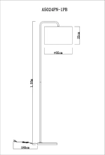Торшер Arte Lamp RUPERT A5024PN-1PB, 1хE27