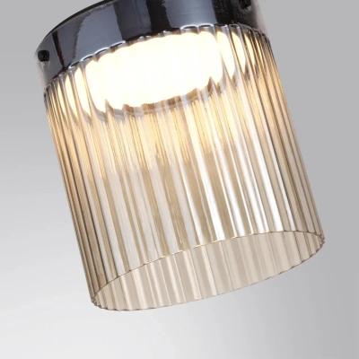 5047/20LC L-VISION ODL24 439 черный/светл.янтарный/металл/стекло Потолочный светильник LED 20W 4000К 2238Лм PILLARI
