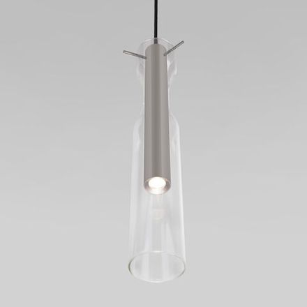 Подвесной светодиодный светильник со стеклянным плафоном 50254/1 LED графит
