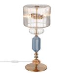 5414/2TA MODERN ODL_EX26 античная бронза/терракот/синий/металл/керамика Настольная лампа E14 2*40W TERRA