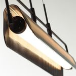 5056/35LA L-VISION ODL24 457 черный/дымчатый/металл/стекло/акрил Люстра LED 35W 3000К LINER
