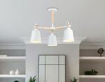 Подвесная люстра TR82204/3 WH/LWD белый/светлое дерево E27/3 max 40W D560*430