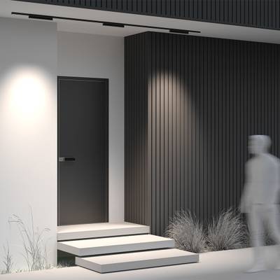 Уличный трековый светильник Points Exility IP 4000К 18Вт 36° черный O-TR02-2-S-18WB4K. TM Maytoni