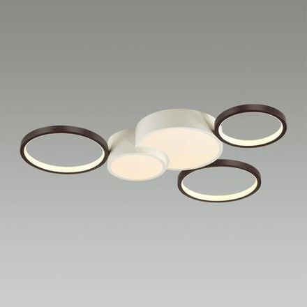 5253/80CL LEDIO LN23 089 белый, черный Люстра потолочная диммир. с ДУ LED 80W 5280Лм 220V NORBERT