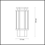 4048/1B NATURE ODL18 743 темно-серый/белый Уличный светильник на столб IP44 E27 100W 220V GINO
