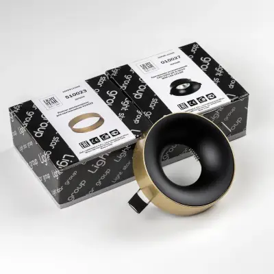 L01002723 Светильник LEVIGO MR16/HP16 ЧЕРНЫЙ МАТОВЫЙ/ЗОЛОТО (010027+510023)